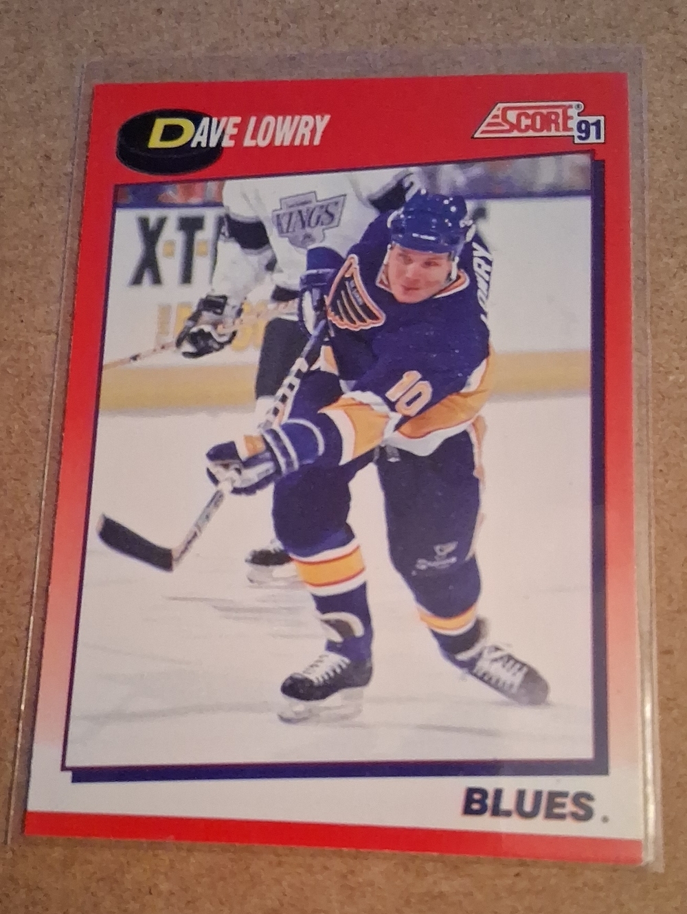 Dave Lowry 1991 Score Hockey Card - Blues